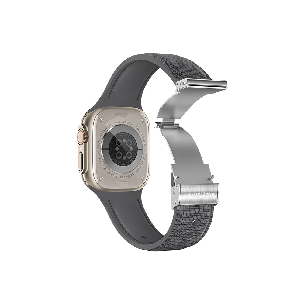 Amazingthing Titan Swift Apple Watch 42mm Deri Dokulu Silikon Kordon - 9 Amazingthing Titan Swift Apple Watch 42mm Deri Dokulu Silikon Kordon - 9